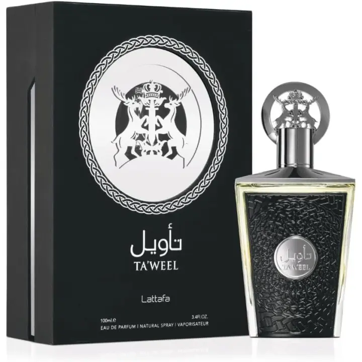 Lattafa Ta'weel Eau de Parfum Unisex 100 ml 90158 – Fragancia Aromática y Amaderada con Notas de Bergamota, Jengibre y Cuero - 1