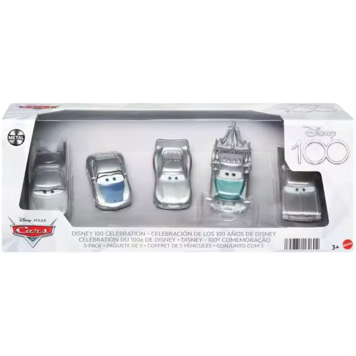 Disney 100 Aniversario Cars Pack 5 coches de juguete personajes, +3 años  Mattel HPL98 - 1