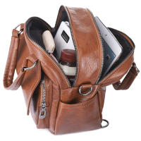 Mochila Retro Pequeña Para Mujer Mochila Multifuncional De Gran Capacidad Bolso Cruzado De Hombro Viaje Mini Bolso De Mano - details 14