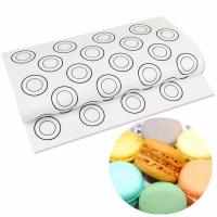 Manta De Silicona Aomily Para Hornear Y Pastelería 40*30cm Con 44 Círculos Para Macarons Herramienta Para Pasta Y Arroz Molde Para Pastel - details 0