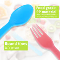 Juego De Utensilios Para Niños 18 Piezas Cuchillos Y Tenedores De Plástico De Calidad Alimentaria Uso Reutilizable Portátil Para Bebés - details 4