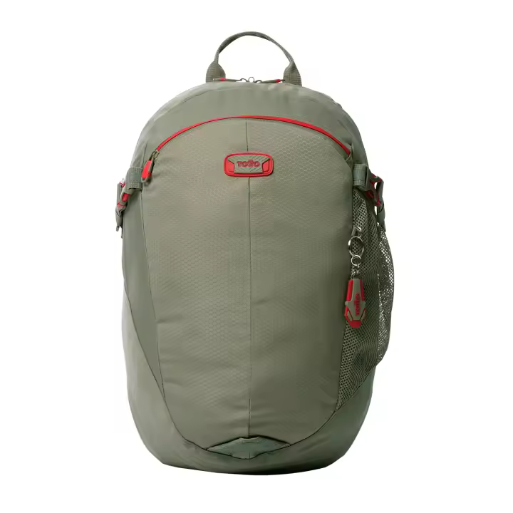 Mochila para Ordenador Portátil 14 Pulgadas, Modelo Deportto, 2 Compartimentos, Bolsillo para Botella, Espaldar Ergonómico con Flujo de Aire, Cómodas Correas en S, Color Desert Taupe - Totto España - 1