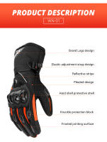 Guantes De Motocicleta Impermeables Y Antideslizantes Para Ciclismo Multicolor Accesorios De Equipamiento De Motocicleta Transpirables Para Hombre Y Mujer - details 13