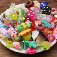 10Pcs Colgantes De Frutas Y Animales Mixtos Para Manualidades Joyería Pendientes Y Llaveros Hechos En Resina Acrylic Multicolor - details 7