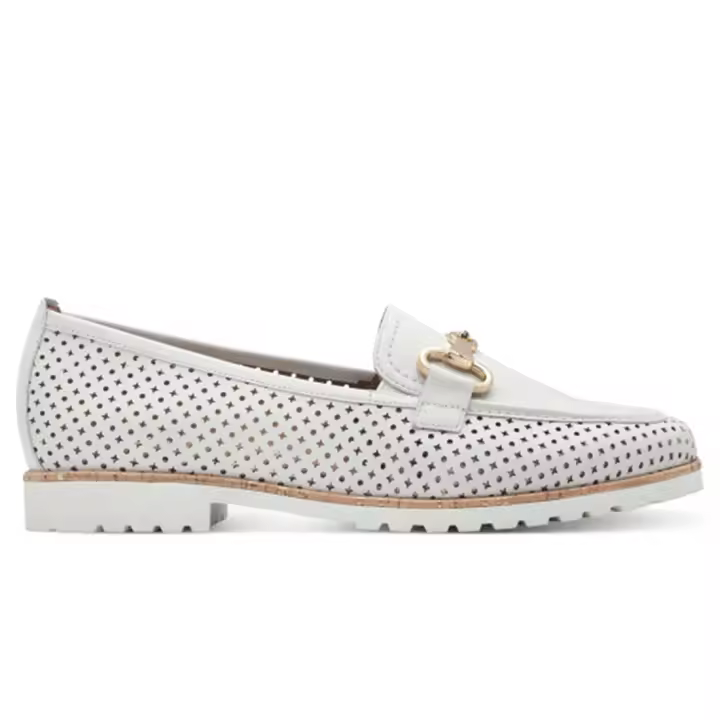 Mocasín de mujer Tamaris en piel perforada blanca con pinza 1-24230-44-100 - 1