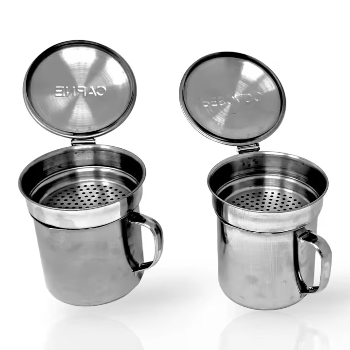 Aceitera Cocina 550ml con Filtro de Aceite. Grasera Maple Inox para Carne y Pescado - 1