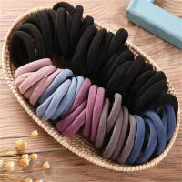 100pcs Cinturones Para El Cabello Gruesos Y Elásticos Accesorios Para El Cabello Para Mujeres Uso Casual Material Plástico - details 0