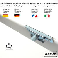 Henor Balda Pared Blanca 30/120 x 20 x 2.5 Cm. Estante Pared Madera FSC®. Carga 25 Kg. Blanco. - details 5