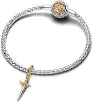 Pandora Juego de Trones Colección con diseño de la Espada Aguja de Arya en Plata de ley y Chapado en oro de Quilates, Viene con Caja original. - details 1