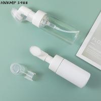 Botella De Espuma Con Cepillo De Silicona Vacia 100/150/200ml Plástico Para Limpieza Facial Botellas Recargables Sin Químicos De Importación - details 1