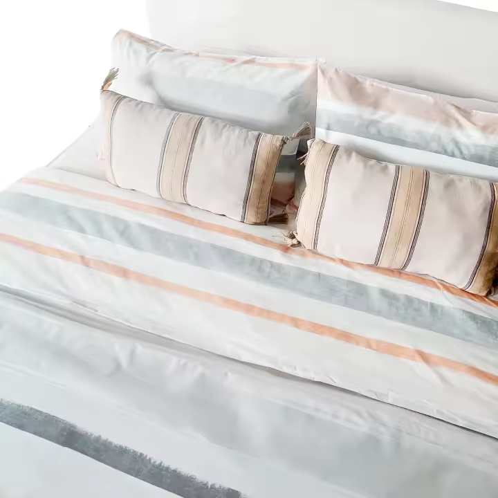 Funda Nórdica 100% Algodón Alo Home 2/3 Piezas Cama de  90/135/150 cm + Fundas de Almohada a Juego +Bajera Ajustable - 1