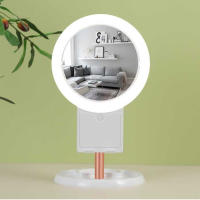 Espejo De Maquillaje Para Mesa Rotable 10x/1x Con Luz Estilo Ins Portátil Interruptor Táctil De Ajuste Sin Fin Incluido - details 2