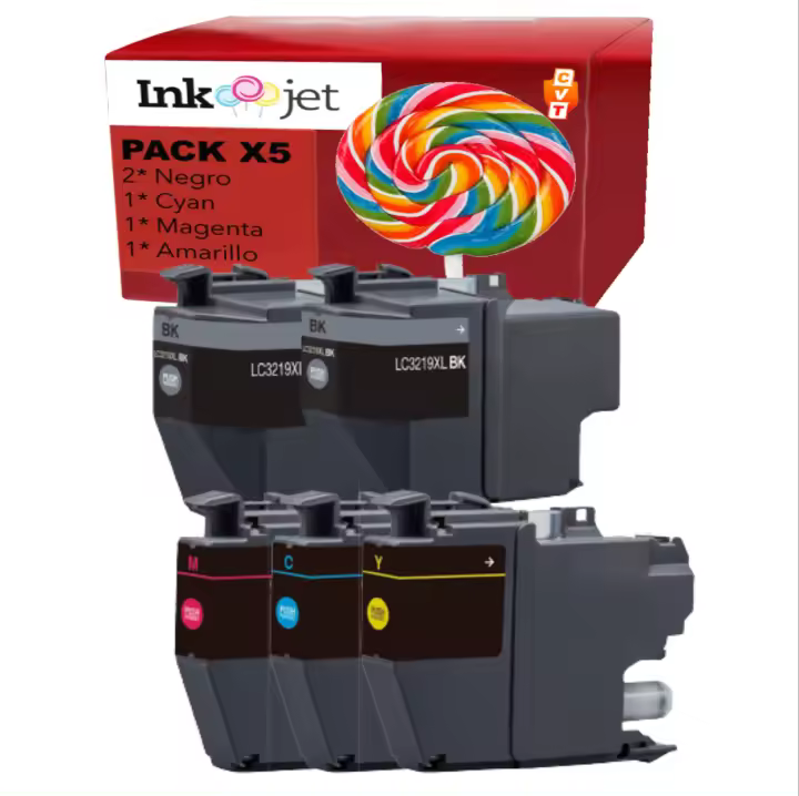 Cartuchos de Tinta Brother LC3219XL Genéricos de Alta Calidad - Pack de 5 - 1