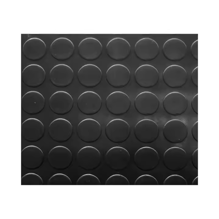 SUELO LÁMINA PVC negro, ancho 150 cms, CIRCULOS - 7621112 - 1