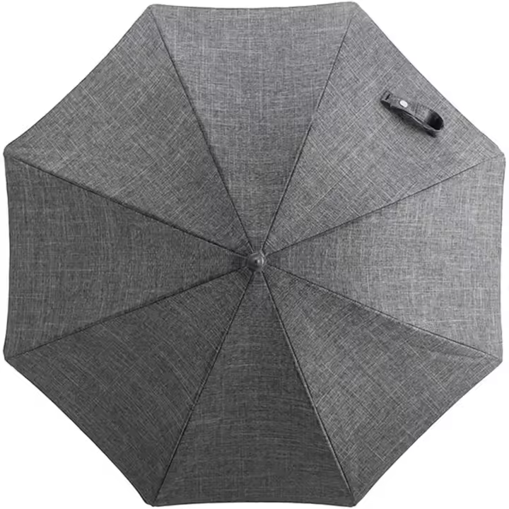 Parasol para cochecito de bebé STOKKE STROLLER - Sombrilla para cochecito de bebé - Color NEGRO MELANGE (GRIS OSCURO) - Protección UPF 50+ - Adaptable para modelos XPLORY, SCOOT Y TRAILZ - 1