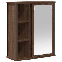 vidaXL Mueble de baño de pared con espejo roble marrón 50x21x60 cm - details 1