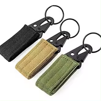 3 piezas táctica nylon Correas hebilla mosquetón cinturón clip clave hebilla, adecuado para - 1