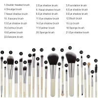 Juego De Pinceles Profesionales Para Maquillaje 3/13/22pcs Herramientas Para Sombras De Ojos Línea De Base Y Cosméticos Kit De Pinceles De Maquillaje Para Hogar Y Viaje - details 3