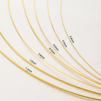 Hilo De Cobre Para Joyería 2M 14K/18K Gold Color Plated Brass Para Embossing DIY Material De Joyería Hecho a Mano - details 7