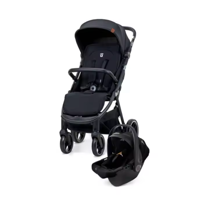Carrinho de bebé 2 em 1 Asalvo Kibu Black - 1