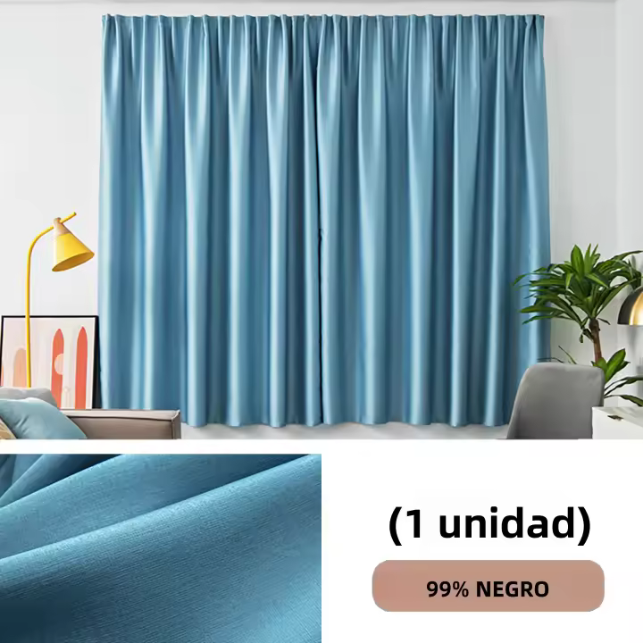 Cortinas De Blackout Deluxe Sin Perforar Para Dormitorio Sala De Estar Cocina Diseño Adhesivo Portátil Y Firmemente Ajustado Modernas Y Elegantes 1 Pieza - 1