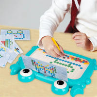 Tablero De Dibujo Magnético Para Niños Grande Con Perlas Y Lápiz De Borrado Fácil Juguete Montessori De Crabece Unisex - details 1