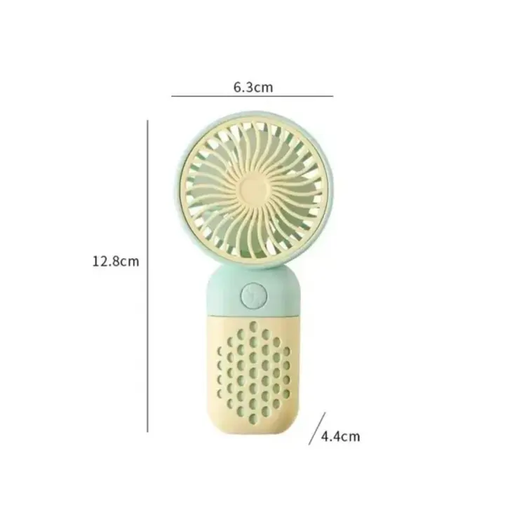 Ventilador portátil de carga USB, bolsillo pequeño, dibujos animados bonitos - Estudiante - Nuevo 2024 - 1