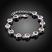 Pulsera de plata de ley 925 para mujer, brazalete elegante con colgante de piedra de cristal, joyería bonita a la moda - details 2