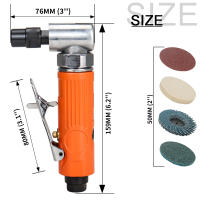 Mini Polidor De Ángulo 90 ° 1/4" Máquina De Grabado Pneumática Para Pulido Y Molienda Con Disco De Arena Y Abrazaderas Rotativas De Abrasivos - details 2