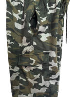 Pantalon cargo Hombre Casual,  Camuflaje Militar, Largo con Puños,  Cintura Elástica con Cordón Ajustable, 4 Bolsillos - Primavera y otoño - NK227 - details 3
