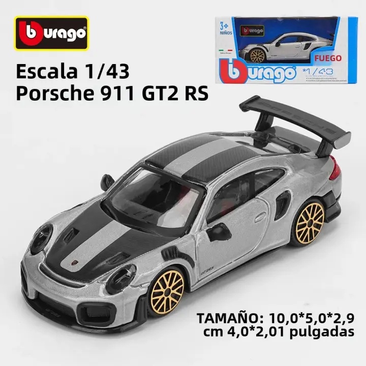 Modelo De Coche De Simulación Bburago 1:43 Porsche 911 GT2 RS Y Lamborghini Revuelto En Aleación Regalo Para Coleccionistas Y Niños Mayor De 7 Años - 1