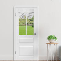 Cortinas De Puerta Negras Aislantes Térmicas Con Encaje Cortinas Modernas De Ventana Para Puerta Francesa Panel Corto Autoadhesivo - details 13