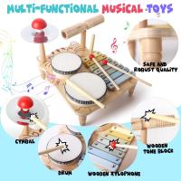 Set De Batería De Madera Para Bebés Juguete Musical Montessori Instrumentos De Percusión Para Niños De 3 a 6 Años - details 3