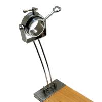 Jamonero IBERIA Luxe con Cabezal Giratorio, Base de Madera y Acabados en Acero Inoxidable WELLHOME - Soporte para Jamón - details 6