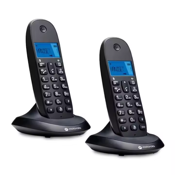 Pack de 2 Unidades Teléfono Inalámbrico Motorola C1001CB+ con Bloque de Llamadas y Modo No Molestar - 1