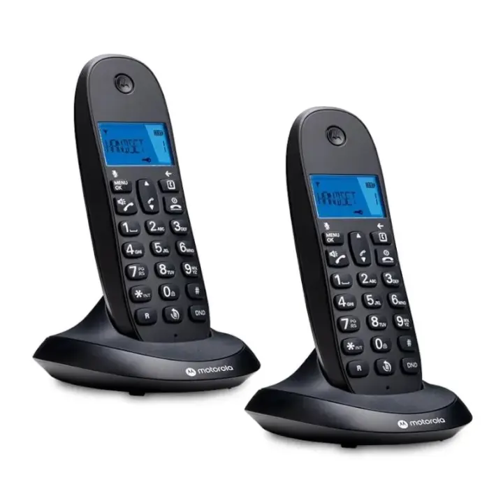 Pack de 2 Unidades Teléfono Inalámbrico Motorola C1001CB+ con Bloque de Llamadas y Modo No Molestar - 1