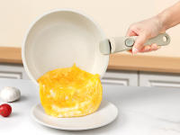 Juego de 5 ollas y sartén, no pegajoso, Mango desmontable, cocina de inducción, Mango desmontable, cocina rv, seguridad Horno/lavavajillas (Blanco, 5PCS) - details 1