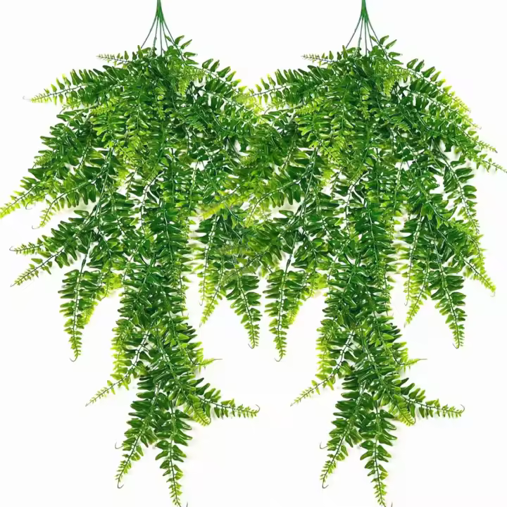 2pcs Hojas De Fernés Persa 90cm Plantas Artificiales Para Decoración De Habitaciones Casas Bodas Y Fiestas Colgantes En Paredes Balcones - 1