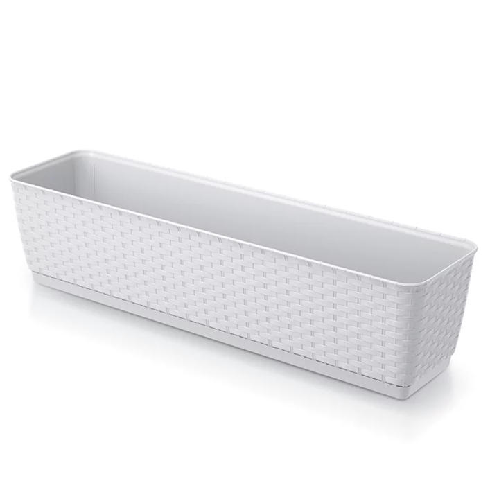 PROSPERPLAST Vaso Rato 15,5 Litri Con Inserti 25x25x47,6 Cm - Colore Mocca - 4