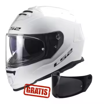 LS2 STORM II FF800 SOLID BLANCO + PANTALLA AHUMADA - 22.06 108001002/PANTALLA - 1