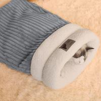 Cama De Descanso Para Mascotas Cálido Saco De Dormir Semi-Acrizado Para Gatos Y Perros Cómodo Para Camping Con Tres Capas Material De Algodón Veludo Y Piel De Oveja - details 8