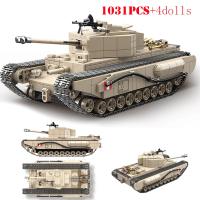 Bloques De Construcción Militar Sherman M4A3 Tanque Medio UK Churchill KV-1 Panzer IV T-34 Juguetes Educativos Para Niños Regalos Para Adultos - details 16