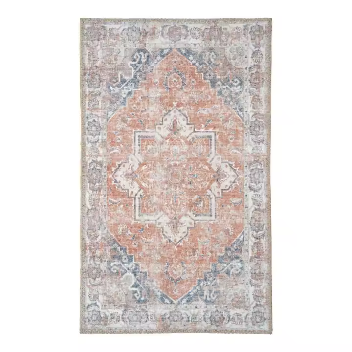 Felpude Havana, Poliestireno Chenilla, Naranja, 80x50x1 cm - 1