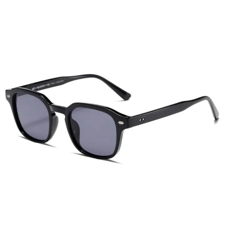 Gafas de sol clásicas con montura cuadrada para mujer, gafas de sol redondas de diseño de marca de lujo Vintage para hombre, gafas de conducción de estilo Retro con remaches a la moda lentes niña vasos Venta al por may - 1
