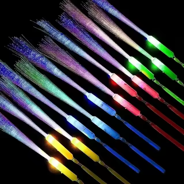 12/24Pcs LED Stick Colorido Fibra Luz Nocturna Juguete LED Para Fiesta Noche Propiedades Regalo De Cumpleaños Boda Navidad - 1