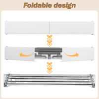 Soporte De Secado De Ropa Plegable En Acero Inoxidable Montado En La Pared Para Viajes Y Balcones Collapsible Drying Rack - details 2