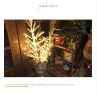 Luz De Ramas De Árbol LED Artificial 20 Bulbs Para Decoración De Navidad Y Fiestas Luz Twinkle De Arboles Miniatura Metal - details 4