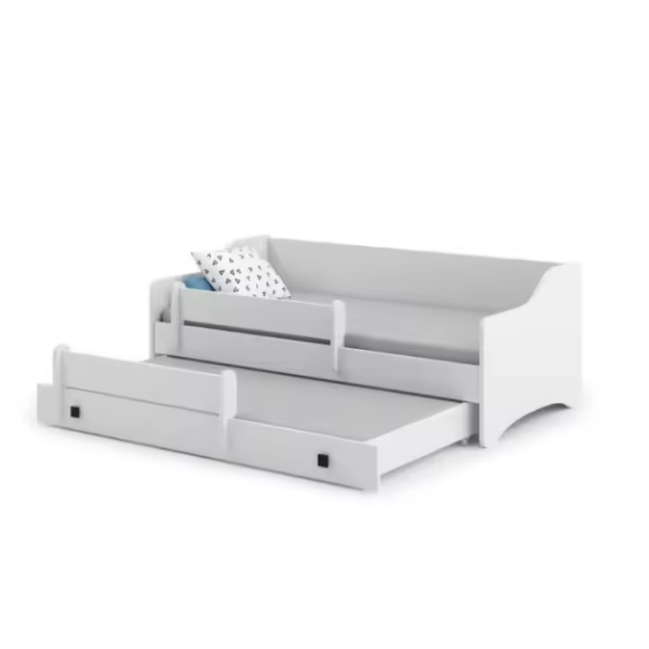 Cama dupla 160 x 80 com colchões e estrados incluídos Kobi Eryk Black - 1