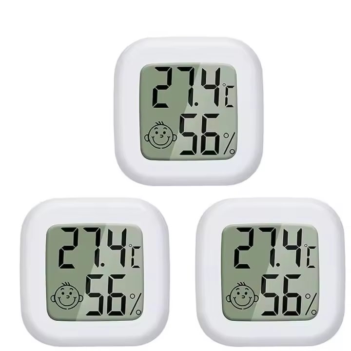 Mini Termómetro Higrómetro Digital Lcd Para Interiores, Humedad De Temperatura Portátil De Alta Precisión -50 ℃  70 ℃ 10%  99% Rh (Blanco) 3 Piezas - 1