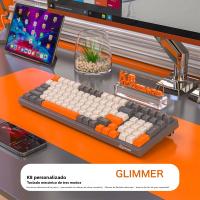 Teclado Mecánico Inalámbrico K8 Para Gaming Con Retroiluminación Hot Swappable Bluetooth 2.4G Y Cable Lineal Rojo Para PS4 PC Win Mac - details 16